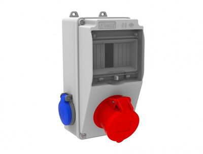 BEMİS BH1-2118-2020 5/16A 380V 1 AD. ÖN 1/16A 220V 2 AD YAN V5 KOMBİNASYON KUTUSU