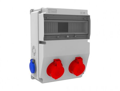 BEMİS BH6-2205-2020 ÖN 2 AD 3/25A 380V YAN 2 AD 1/16A 220V HALOGEN FREE V12 KOMBİNASYON KUTUSU