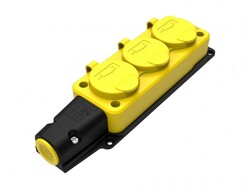 Bemis - BEMİS BV3-1402-3613 220V-250V SARI ÜÇLÜ GRUP PRİZ IP54