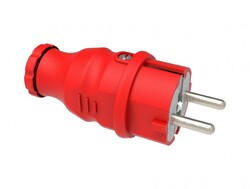 Bemis - BEMİS BV6-1402-2011 220V-250V KIRMIZI DÜZ FİŞ IP44