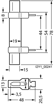 SIEMENS BOY 000, 00 NH-BIÇAKLI SİGORTA İÇİN YALITIMLI GEÇİŞ ÇUBUĞU 4001869020365