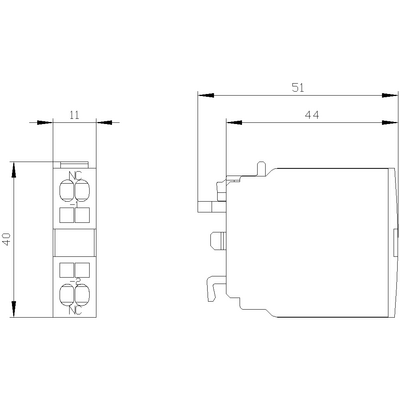 SIEMENS KONTAK BLOK ÜST S0-3 1NC CCLAMP 4011209281363