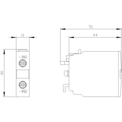 SIEMENS KONTAK BLOK ÜST S0-3 1NO VİDALI 4011209281332 - Thumbnail