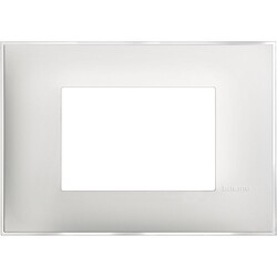 Bticino - BTİCİNO R4803ES CLASSİA SERİSİ 3M SATİNE BUZ BEYAZI POLİMER PLASTİK ÇERÇEVE 8005543633861