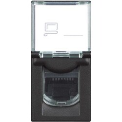 Bticino - BTİCİNO RG4279C5E CLASSİA SERİSİ ALETSİZ 1M SİYAH DATA PRİZİ CAT5E UTP 8005543634547