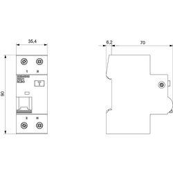 SIEMENS KAÇAK AKIM +N(OTOMAT)25A 300MA , 1F+N 70 MM 4001869307039 - Thumbnail