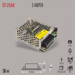 Cata - CATA LED TRAFO 3 AMPER (İÇ MEKAN) CT-2559 Cata - CATA LED TRAFO 3 AMPER (İÇ MEKAN) CT-2559