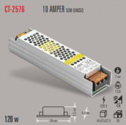 Cata - CATA SLİM LED TRAFO 10 AMPER (İÇ MEKAN) CT-2576 Cata - CATA SLİM LED TRAFO 10 AMPER (İÇ MEKAN) CT-2576