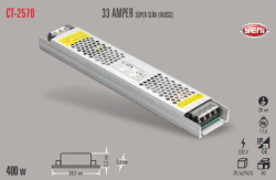 Cata - CATA SLİM LED TRAFO 33 AMPER (İÇ MEKAN) CT-2570