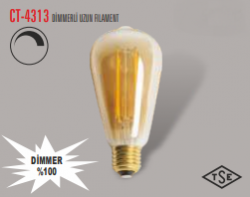 Cata - CATA UZUN FLAMENT 2700K SARI IŞIK E27 RUSTİK AMPÜL CT-4313 Cata - CATA UZUN FLAMENT 2700K SARI IŞIK E27 RUSTİK AMPÜL CT-4313