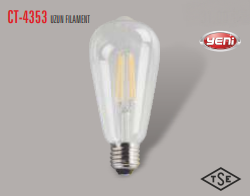 Cata - CATA UZUN FLAMENT 2700K SARI IŞIK E27 RUSTİK AMPÜL CT-4353 Cata - CATA UZUN FLAMENT 2700K SARI IŞIK E27 RUSTİK AMPÜL CT-4353