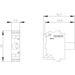SIEMENS CONTACT MODULE WİTH 1 CONTACT ELEMENT 1 NO SPRİNG-TYPE TERMİNAL FOR FLOOR MOUNTİNG 4011209943025 - Thumbnail