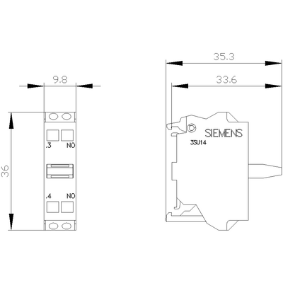 SIEMENS CONTACT MODULE WİTH 1 CONTACT ELEMENT 1 NO SPRİNG-TYPE TERMİNAL FOR FLOOR MOUNTİNG 4011209950931