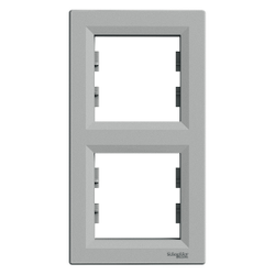 Schneider Electric - SCHNEIDER ELECTRIC EPH5810261 ASFORA ALÜMİNYUM İKİLİ DİKEY ÇERÇEVE 3606480729003