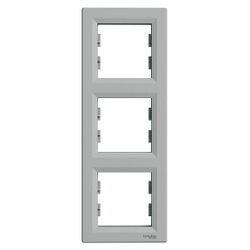 Schneider Electric - SCHNEIDER ELECTRIC EPH5810361 ASFORA ALÜMİNYUM ÜÇLÜ DİKEY ÇERÇEVE 3606480729010