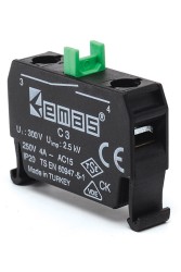 Emas - EMAS C3CK KUMANDA BUTONU SİYAH RENKLİ C BUTONA UYGUN KUTULUK 1 NA