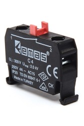 Emas - EMAS C4CK KONTAK BUTONU SİYAH RENKLİ C BUTONA UYGUN KUTULUK 1 NK