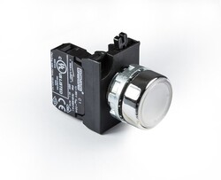 Emas - EMAS CM100DB C METAL START BEYAZ YAYLI BUTON 1NO 22MM