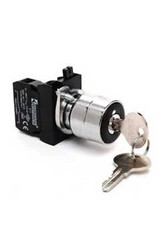 Emas - EMAS CM102AC30 CM SERİSİ 1NA+1NK METAL GÖVDE ANAHTARLI 22MM BUTON 2-0-1 TÜM POZİSYONLARDA ÇIKAN