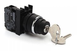 Emas - EMAS CP100AA20 CP PLASTİK 0 POZİSYONUNDA ÇIKAN ANAHTARLI KALICI 0-1 22 BUTON 1NO