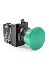 Emas - EMAS CP100MY KUMANDA BUTONU MANTARLI YEŞİL YAYLI 1 NA