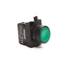 EMAS CP200DY YEŞİL DÜZ YAYLI KUMANDA BUTONU