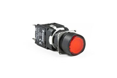 EMAS D200YDK 16MM 1NK YAYLI YUVARLAK BUTON KIRMIZI