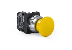 EMAS H100MS H SERİSİ PLASTİK 1NO YAYLI 40MM MANTAR SARI 30MM BUTON - Thumbnail