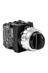 Emas - EMAS H101S32 SİYAH ÇİFT DÖNÜŞLÜ 2 NA SEÇİCİ BUTONLAR