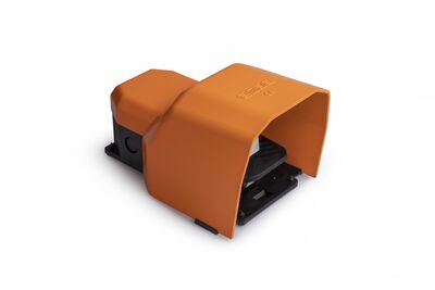 EMAS PDKS11GX10T PEDAL 2*(1NK 1NA) METAL KORUMA KAPAKLI TURUNCU