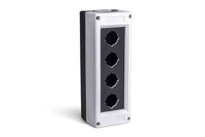 EMAS PK4BOS 4'LÜ BUTON KUTUSU BOŞ SİYAH-GRİ