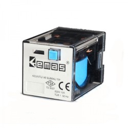 Emas - EMAS RE1P11AC012 ENDÜSTRİYEL RÖLE 3 DEĞİŞKEN KONTAKLI 12V AC 11 PİNLİ