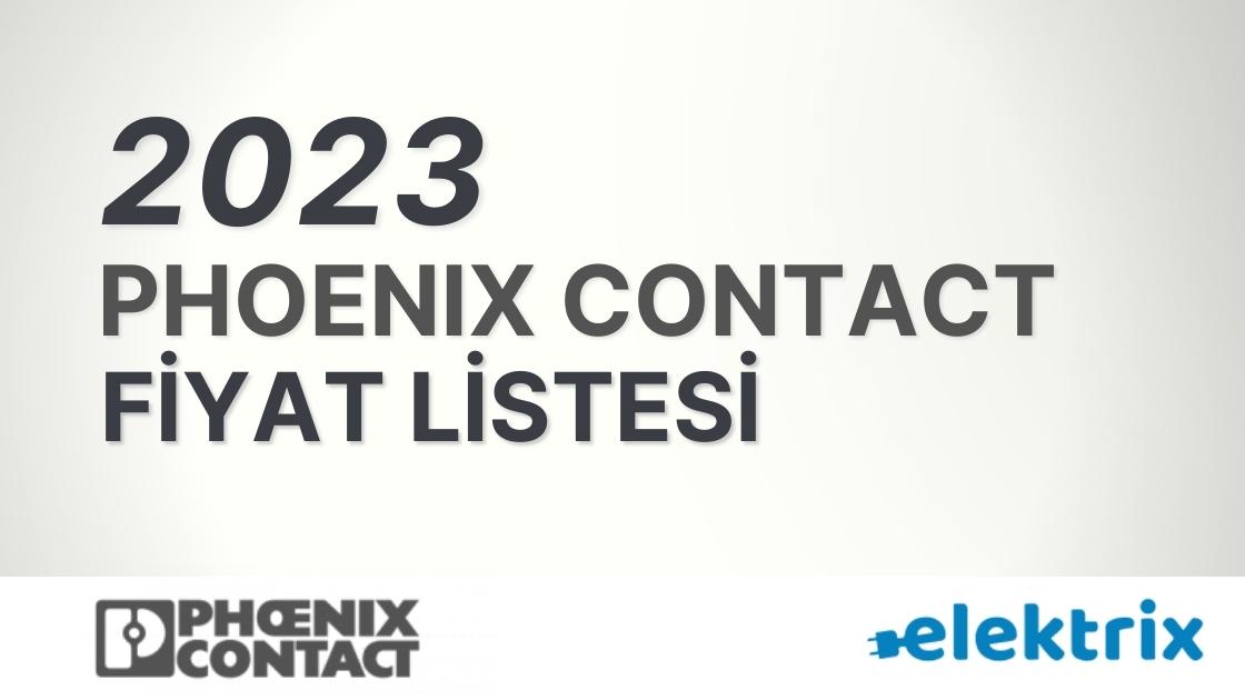 Phoenix Contact Fiyat Listesi 2022