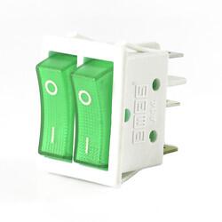 Emas - EMAS İKİLİ ANAHTAR 30*22 MM 1NA+1NA YEŞİL IŞIKLI BEYAZ GÖVDE A12W1Y11