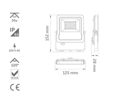 INOLED 20W LED PROJEKTÖR 6500K - Thumbnail