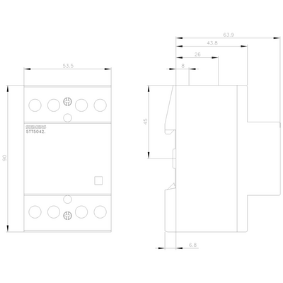 SIEMENS INSTA KONTAKTÖR 230V 2NO+2NC 4001869344102