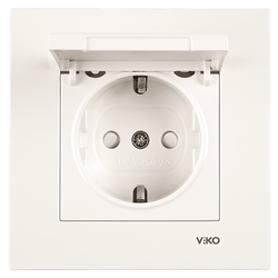 Viko - VIKO K/M KREM KAPAKLI TOPRAKLI PRİZ ÇOCUK KORUMALI 8691138056414