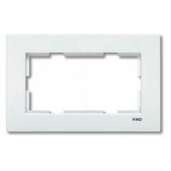 Viko - VIKO KARRE BEYAZ İKİLİ SIVA ALTI ÇERÇEVE 8691136744214