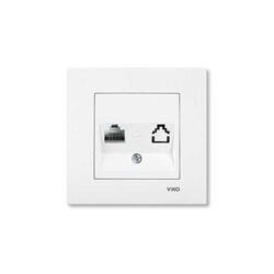 Viko - VIKO KARRE BEYAZ TEKLİ DATA CAT6 MEKANİK 8691138056032