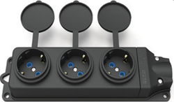 Emas - EMAS KAUÇUK 1X16 ÜÇLÜ GRUP PRİZ EKS116PG3