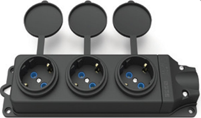 EMAS KAUÇUK 1X16 ÜÇLÜ GRUP PRİZ EKS116PG3