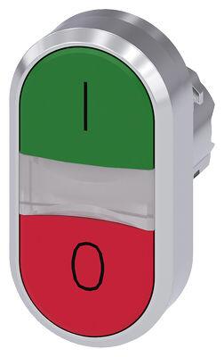 SIEMENS KIRMIZI-YEŞİL 0-1 YAZILI METAL İKİZ BUTON SIRIUS ACT 4011209972872