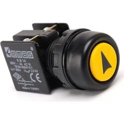 Emas - EMAS KUMANDA DÜĞMESİ ETANJ ÇİFT D OKLU SARI KB14RS-0