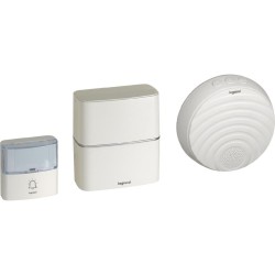 Legrand - LEGRAND 094272 SERENİTY BİR BUTON 2 ZİL KABLOSUZ BEYAZ ZİL SETİ