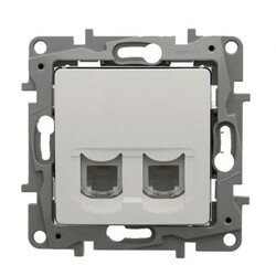 Legrand - LEGRAND 767140 SALBEİ 2XRJ45 CAT6 UTP BEYAZ DATA PRİZİ