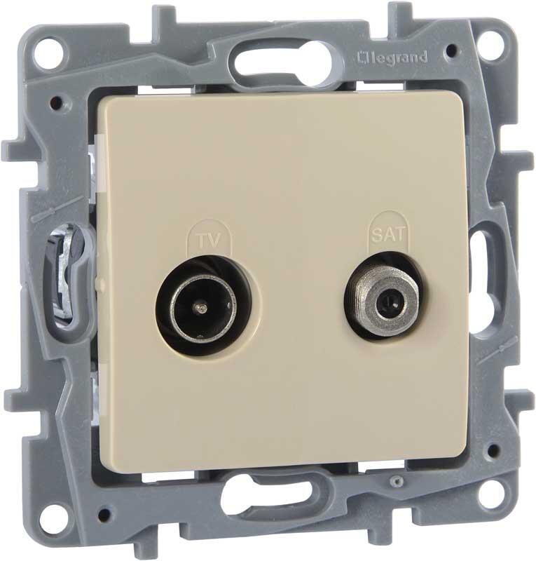 Legrand - LEGRAND 768427 RAVENTİ KREM TV-SAT PRİZ GEÇİŞLİ 14DB 3414971110267