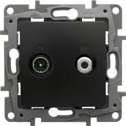 Legrand - LEGRAND 768628 RAVENTİ SİYAH TV-SAT PRİZ SONLU 3414971113565