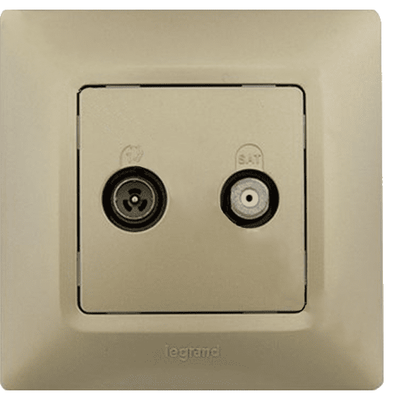 LEGRAND 767528 SALBEİ ŞAMPANYA TV-SAT PRİZ SONLU 3414970677013 (ÇERÇEVESİZ)