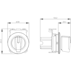 SIEMENS MANDAL BUTON YASSI TİP 1-0-2 BEYAZ MAT METAL 4011209967526 - Thumbnail