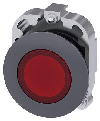 SIEMENS MAT METAL YASSI TİP YAY DÖNÜŞLÜ 30MM IŞIKLANDIRILABİLİR BUTON KIRMIZI SİRİUS ACT 4011209966666